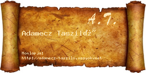Adamecz Tasziló névjegykártya